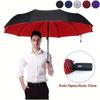 10 Bone Double Layer Automatic Umbrella Clear Umbrella Automatic Folding Umbrella Windproof Reinforcement Thickened Umbrella