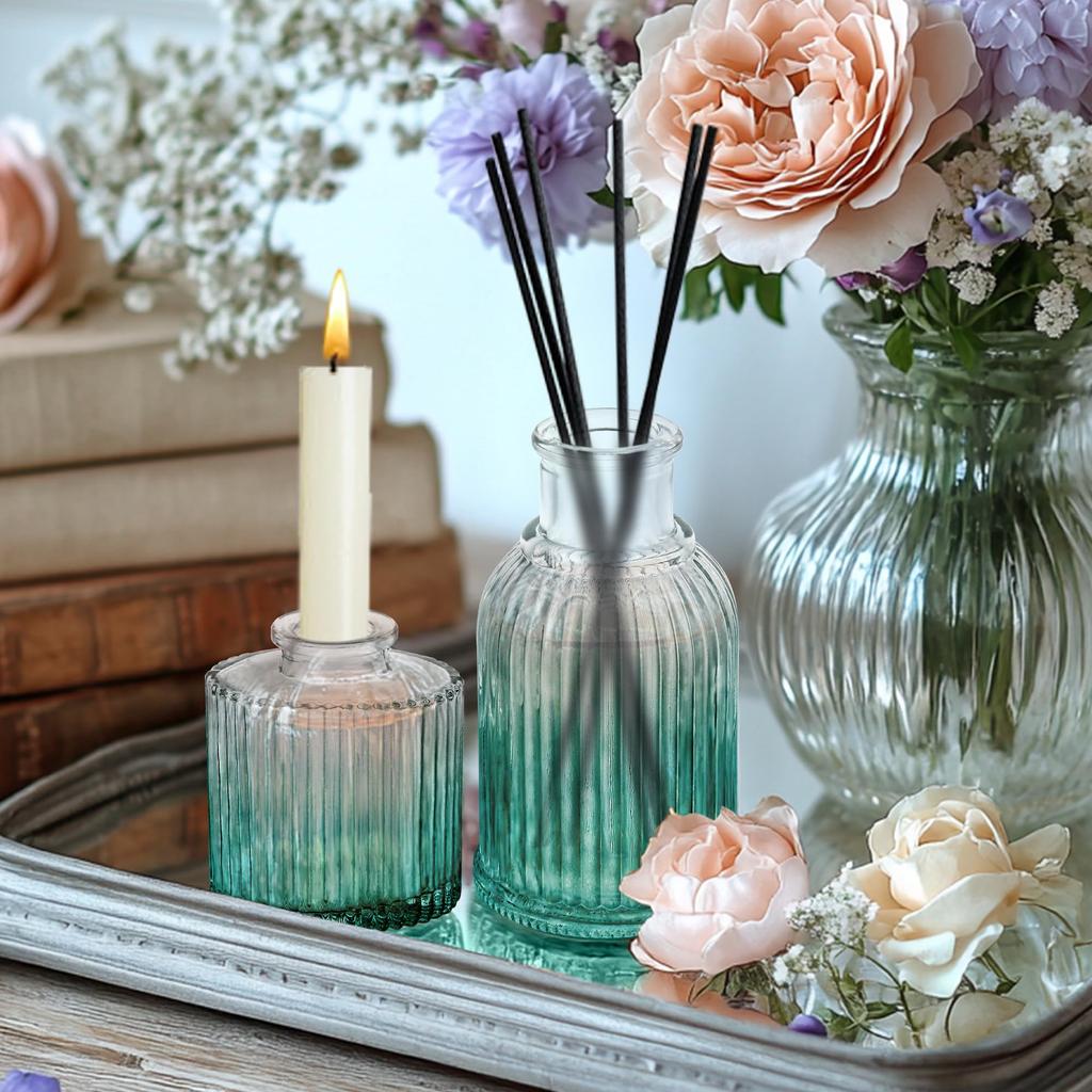 Clear Bud Vases Bulk Small Flower Vases for Wedding Decor Glass Vintage Bottle Set for Centerpieces Home Decor Bottles