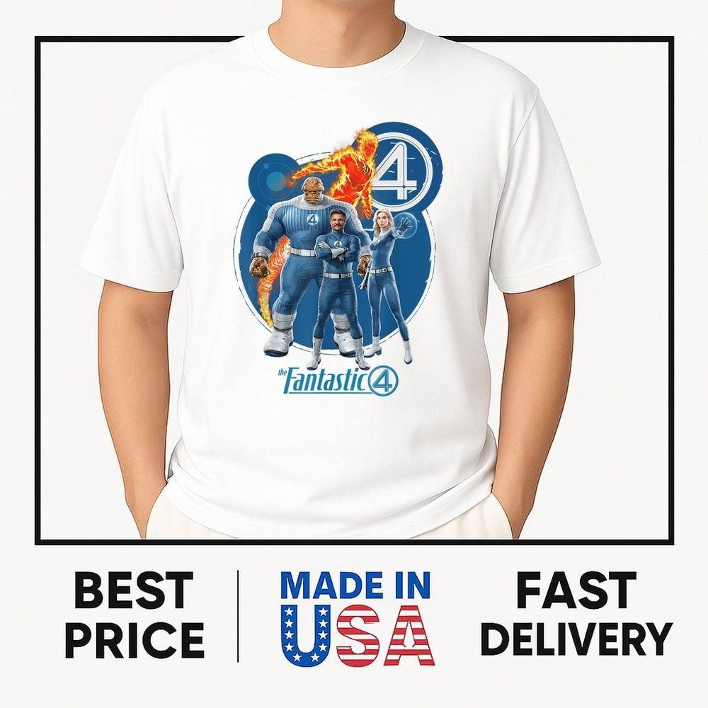 Marvel The Fantastic FourFirst Steps Heroic Family Shot T-Shirt ON TREND Unisex T-Shirt XXL