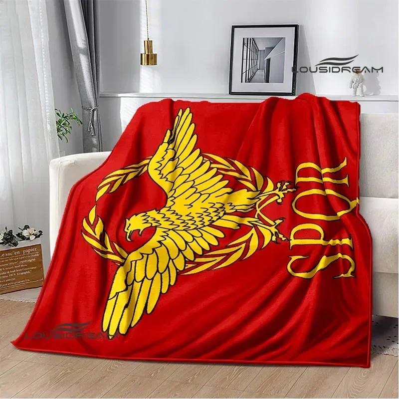 Římské logo SPQR tištěné deky Dětská teplá deka měkká a pohodlná deka domácí cestovní deky dárek k narozeninám