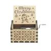 Wooden Hand Crank Music Box Anime Theme Halloween Merry Christmas Decoration Home Christmas Birthday Gift