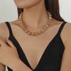 Colorful Chunky Acrylic Round Beaded Choker Necklace for Women Fashion Statement Adjustable Collar Bohemia Summer Jewelry Gift