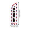 Barber Shop Flag Single-Side Barber Shop  Flag Banner Black Sleeve Decorative Flags Big Size