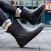 R new trendy men's rain boots medium tube rain shoes flat bottom water shoes takeaway fishing waterproof glue shoes