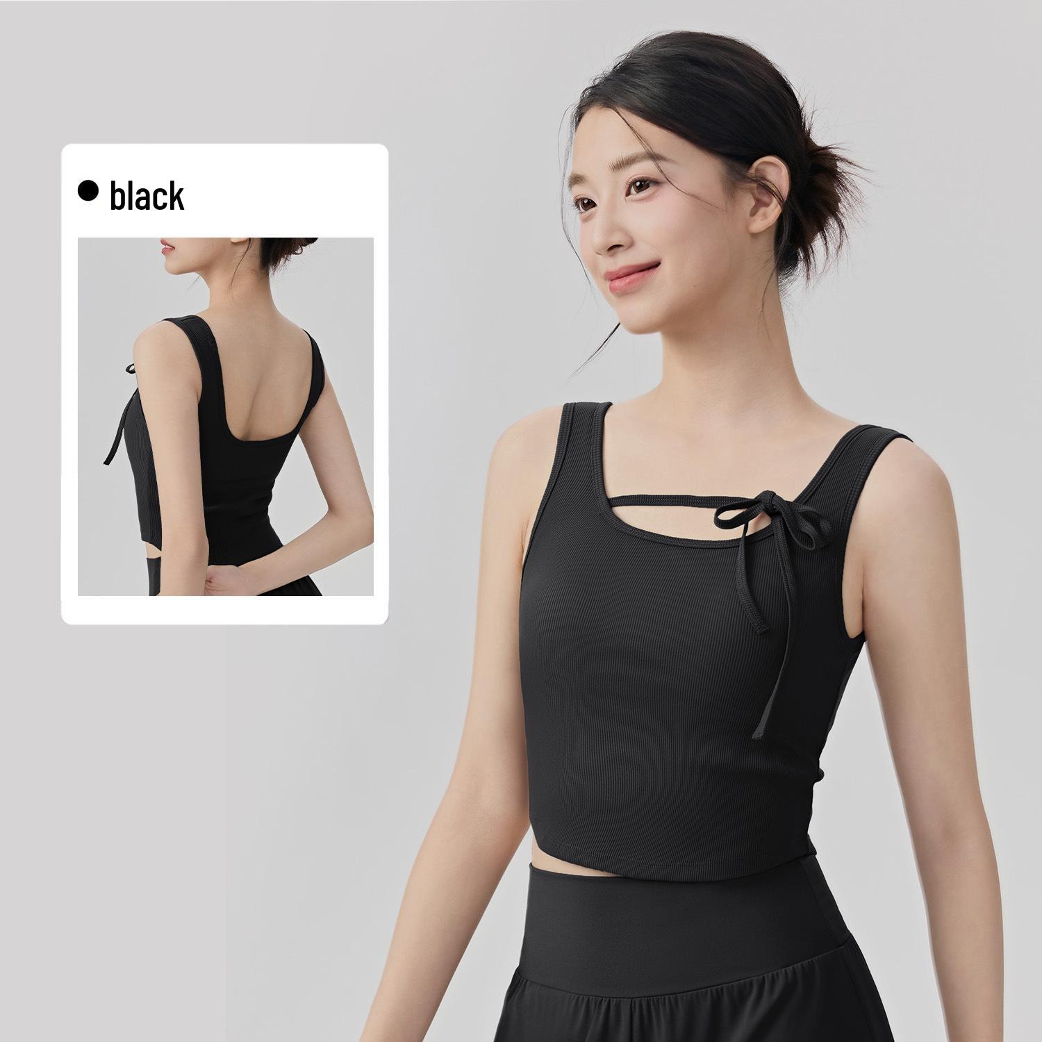

Women s Padded Yoga Tank Top - Bust Support & Side Coverage, Sleeveless Pilates Fitness Wear Medium
