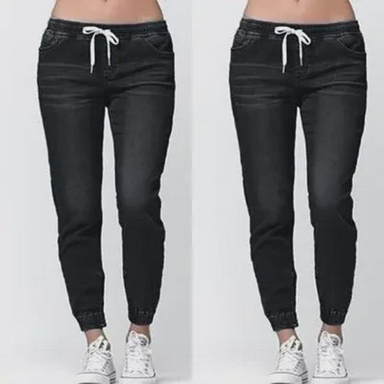 Blugi pentru femei europeni și americani cu talie elastică slim fit casual pentru adolescenți