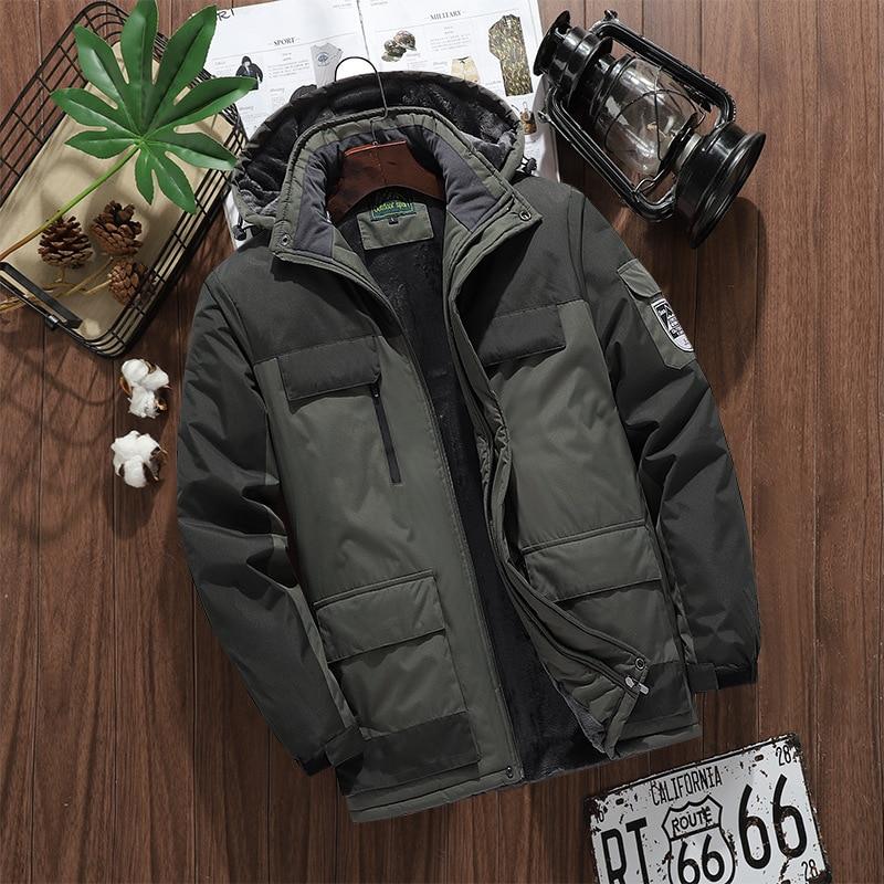 Winter Parkas Men Warm Thick Windproof Jacket Men Quality Multi-pocket Hooded Coat Men's Fashion Waterproof Outwear