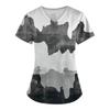 Women's Fashion  Printed Short Sleeve Overalls With Pocket Tops  Clothes