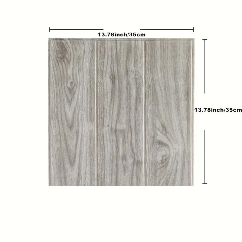 5pcs/10pcs 35X35cm 3D Wall Stickers DIY Wood Grain Foam Self-Adhesive Waterproof Moisture-Proof Ceiling Bedroom Wallpaper
