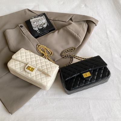 Autumn New Women's Bag Fashion Diamond Lock Chain Bag Single Shoulder Oblique Span Bag