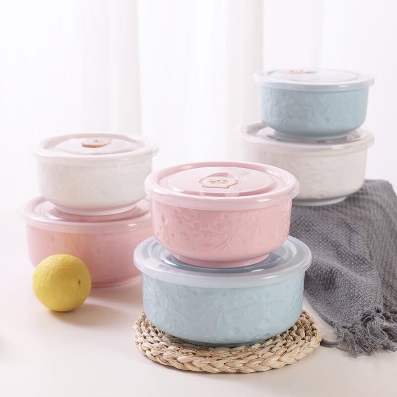 Shunxiang Набор из 3 цветных керамических контейнеров для хранения свежих продуктов