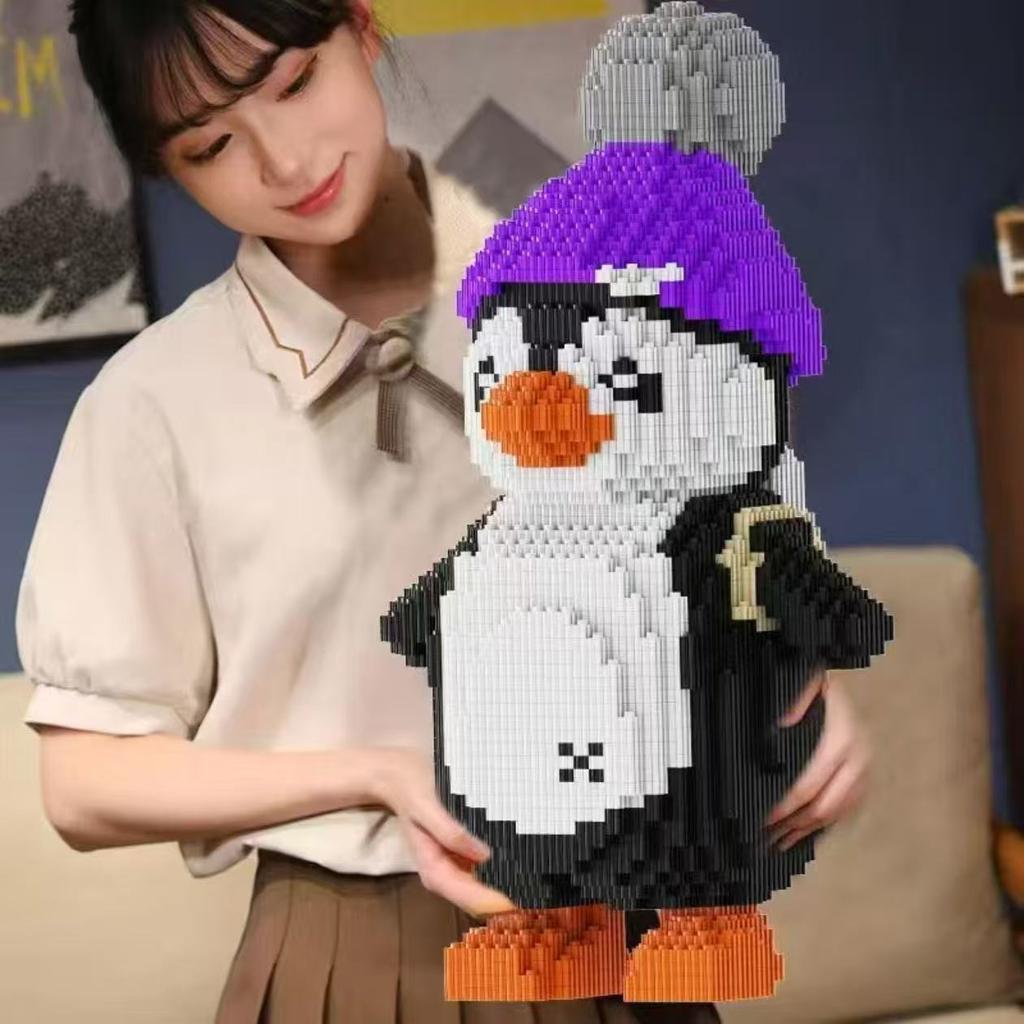 3D Tier Niedlicher Kleiner Pinguin Mikro-Diamant Baustein Kleinpartikel Ziegelsteine Spielzeug Kindergeburtstagsgeschenke Heimdekoration