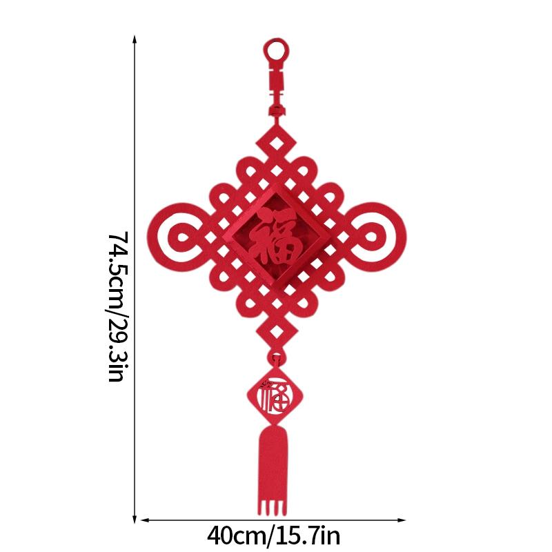 Red Chinese Lanterns Spring Festival Paper/Felt Lantern Chinese New Year Decorations Door Wall Decor Wedding Party Supplies