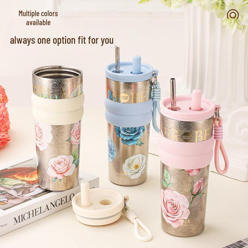 Etravel Pure Titanium Insulated Straw Tumbler