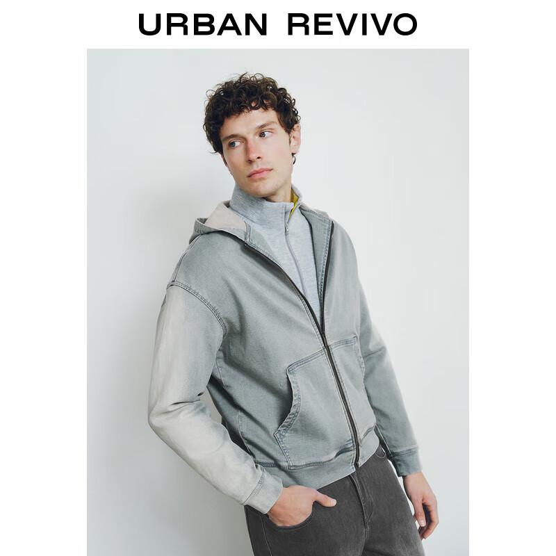 

UR Men s Retro Washed Hooded Denim Jacket S