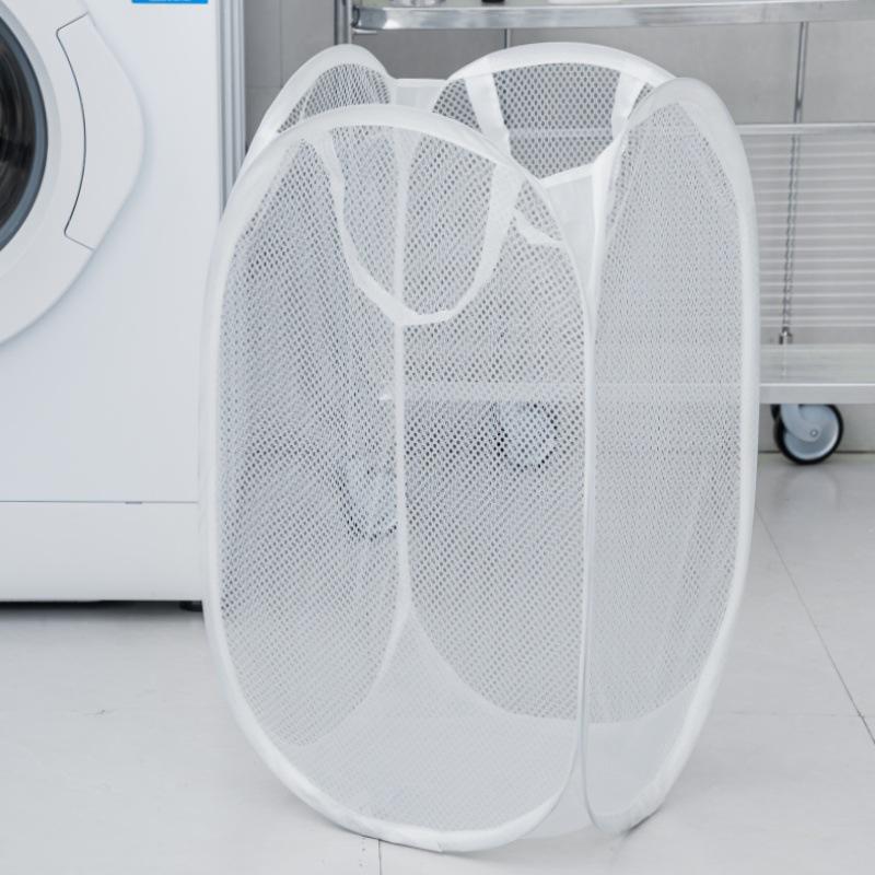 Large Foldable Laundry Basket - Breathable Dirty Clothes Hamper for Bedroom and Bathroom Storage