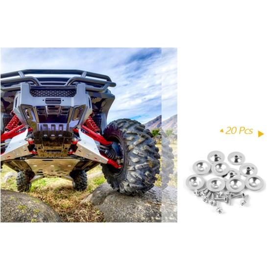 20Pcs/Set Skid Plate Washer Easy Installation Rust-proof Car Accessories UTV Skid Plate Washer Bolt 7556065 7518529 for General Ranger