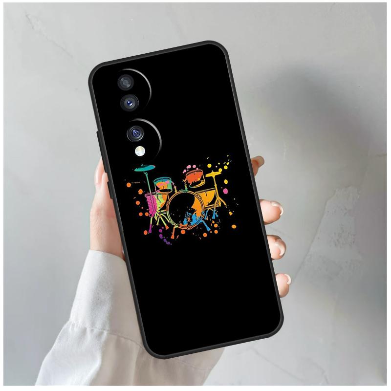 

Musical Instrument Drum For Honor Magic 5 6 7 8 Pro Case For Honor 200 400 Lite 50 70 90 X8c X8b X9a X9b X9c X9d Win Honor X8b