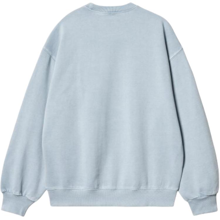 Carhartt WIP Logo Print Crewneck Loose Fit Drop Shoulder Long Sleeve Sweatshirt Men Sweatshirt Blue I029522-2BS-GD