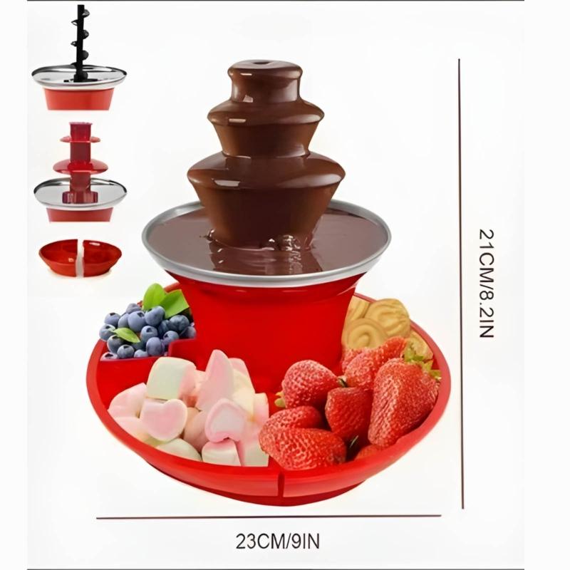 Fontana di Cioccolato Multiuso a 3 Livelli Elettrica per Fonduta di Cioccolato, per Sciogliere Caramelle e Fare il Formaggio Fuso