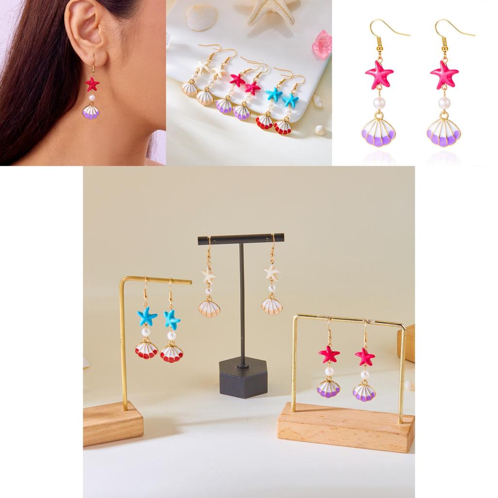 Oceaninspired Shell Ear Studs For Women Casual Fashion Jewelry With Unique Styling