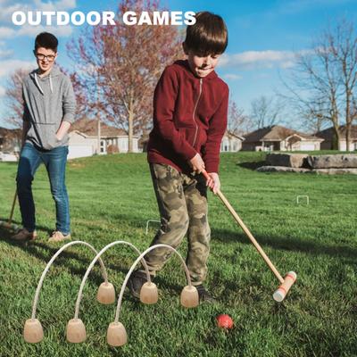 5Pcs Croquet Wicket Croquet Sticks Corda Croquet Algodão Corda Objetivo Heavy-Duty Croquet Wickets para Gramados Quintais Parques