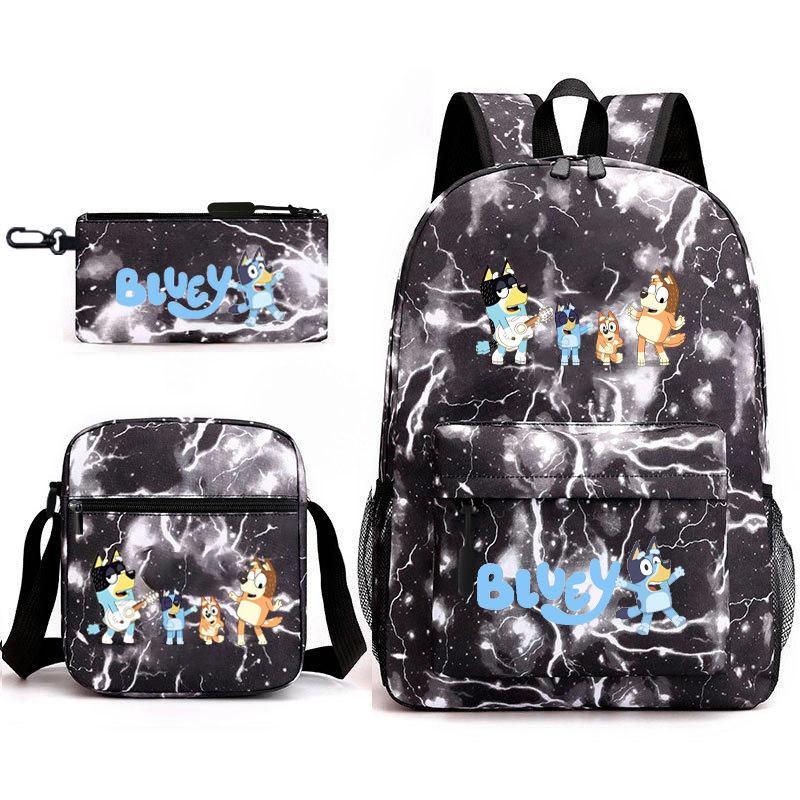 New Product, Bruwangwang Student Schoolbag, Fashionable and Popular, Backpack, Shoulder Bag, Pencil Bag, Three-piece Set.