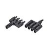 T-Type 4-to-1 MC4 Photovoltaic Connector, IP68 Waterproof, 1000V/50A