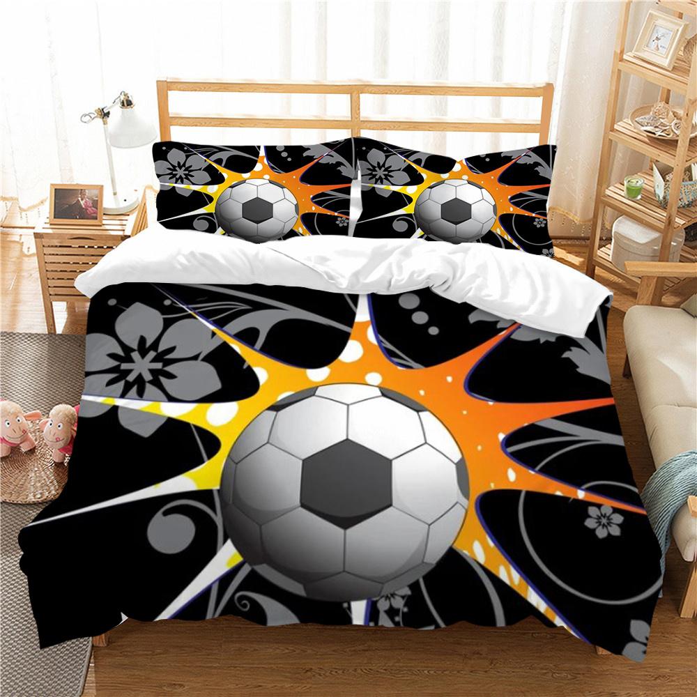 Completo Lenzuola Moda Pittura Calcio Set Letto Casa Nuovi Freschi Copripiumini Biancheria da Letto Casa Copripiumino Alta Qualità