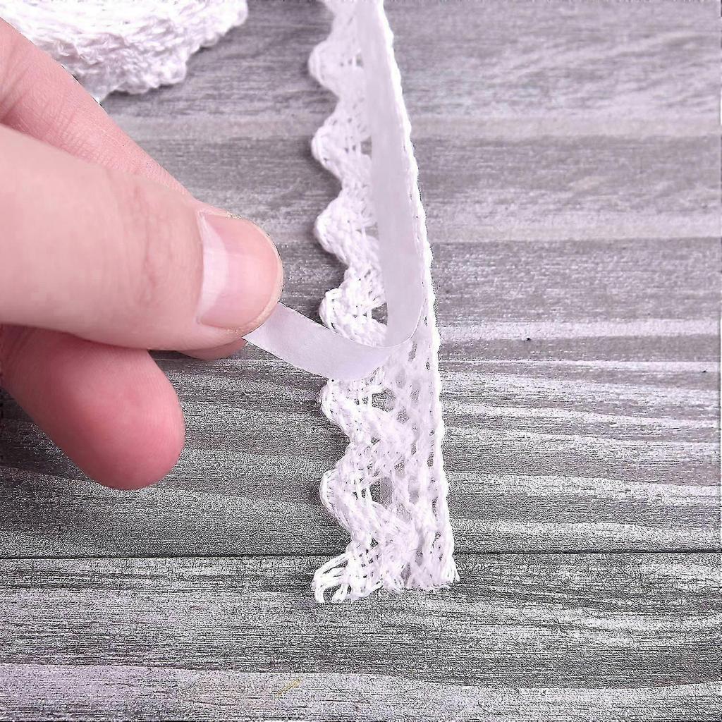 Spitzenband Selbstklebend Weißes Spitzenband Besatz Scrapbooking Kartenbastelbedarf Vintage Dekorationen (Weiß)