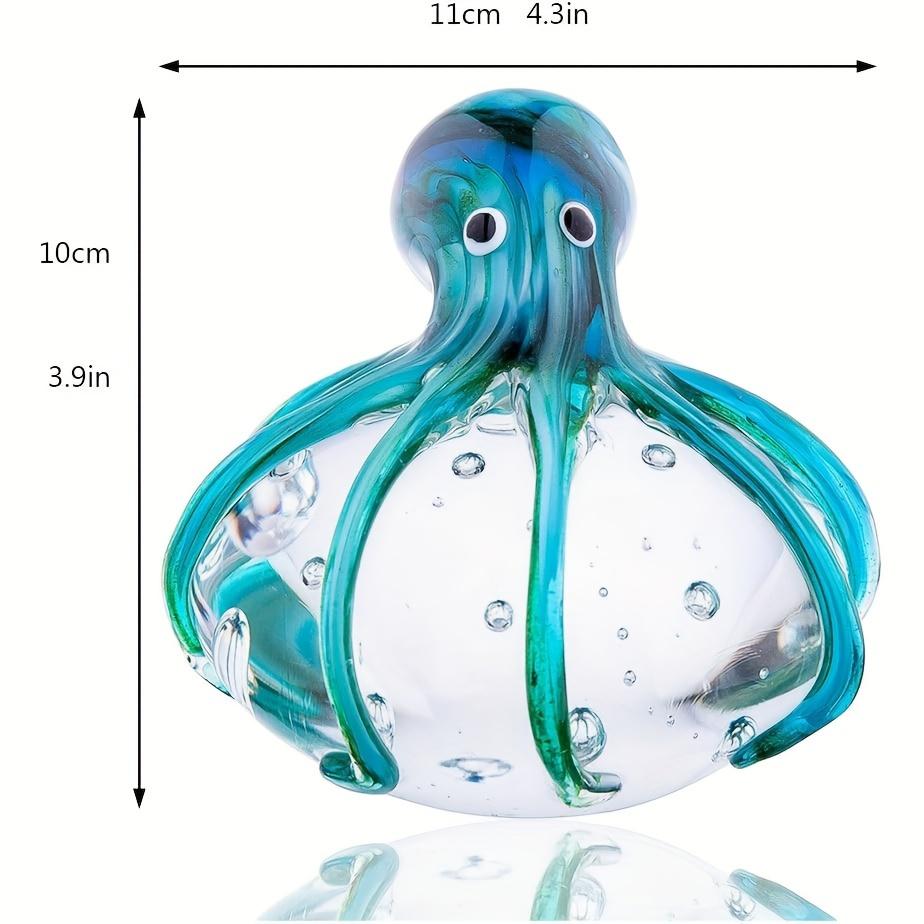 Handgefertigtes Oktopus-Ornament aus Glas: Charmanter Briefbeschwerer und Dekoration, perfekt für Zuhause und als Geschenk, geeignet für alle Zimmertypen