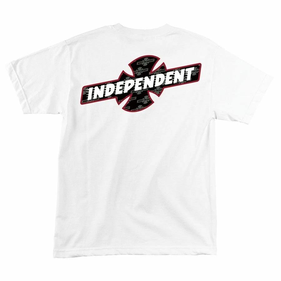 Independent Trucks SLANT BTG FILL Skateboard T Shirt WHITE M