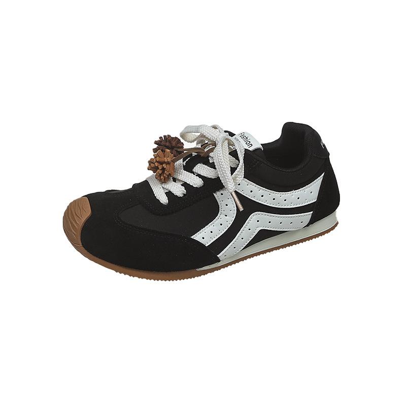 Popular color matching retro German training shoes women's 2025 autumn new fashionable versatile non-slip soft-soled casual sports shoes women