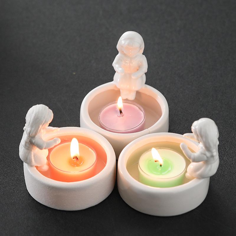 Nordic Ceramic Match Girl Candle Holder - Easter Home Decor Aroma Ornament