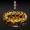 Genuine Natural Yellow Citrine Gemstone Pi Xiu Women Men Bracelet Crystal 10mm 12mm 14mm Round Beads Wealthy Pendant AAAAA