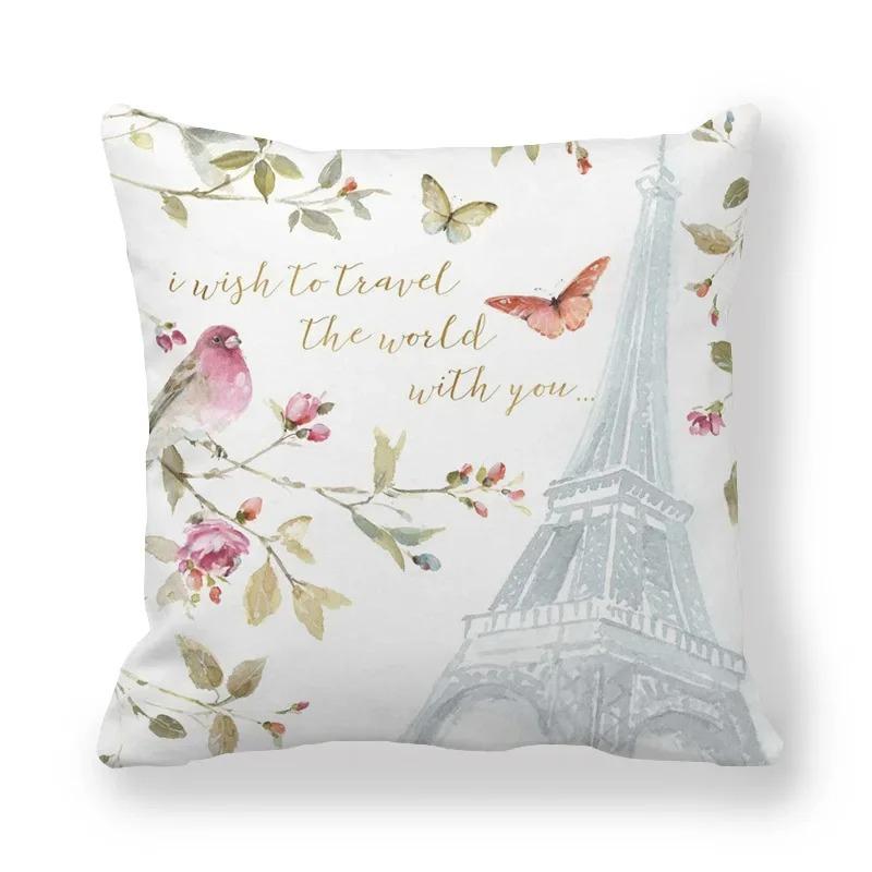 Housse de coussin florale camélia Rose, taie d'oreiller Vintage à imprimé Floral, décorative pour canapé