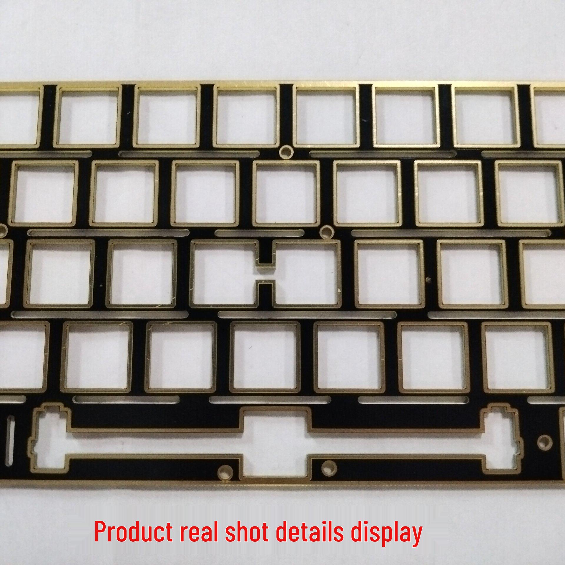 

Gold-Plated Positioning Plate for 61-Key Hot-Swappable Keyboards - Slotted No Logo Version