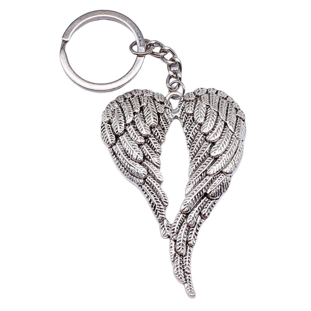 Angel Keychain Wings Charm For Students Protection Key Ring 28mm