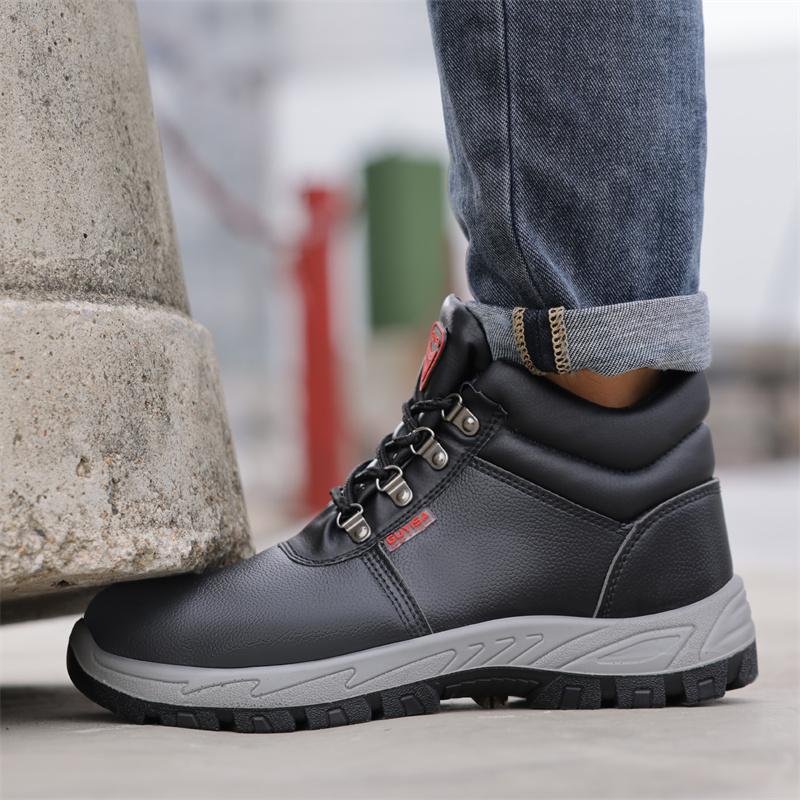 Waterproof  Fashion Men Safety Work Boots Winter Warmth Steel Toe Cap Anti Smashing Male Labor Shoes Footwear Sneakers