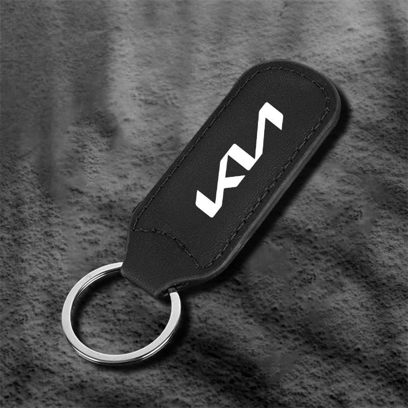 ISFR5 Leather Car Keychain Keyring Anti-Loss Key Holder Gift For Kia KN Sportage Morning Ceed Picanto Rio ProCeed Niro Accessories