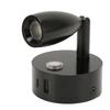 RV Reading Light with USB Type C Port Blue Nightlight 3 Color Dimming Boat Reading Lamp Polished   Touch    12‑24V