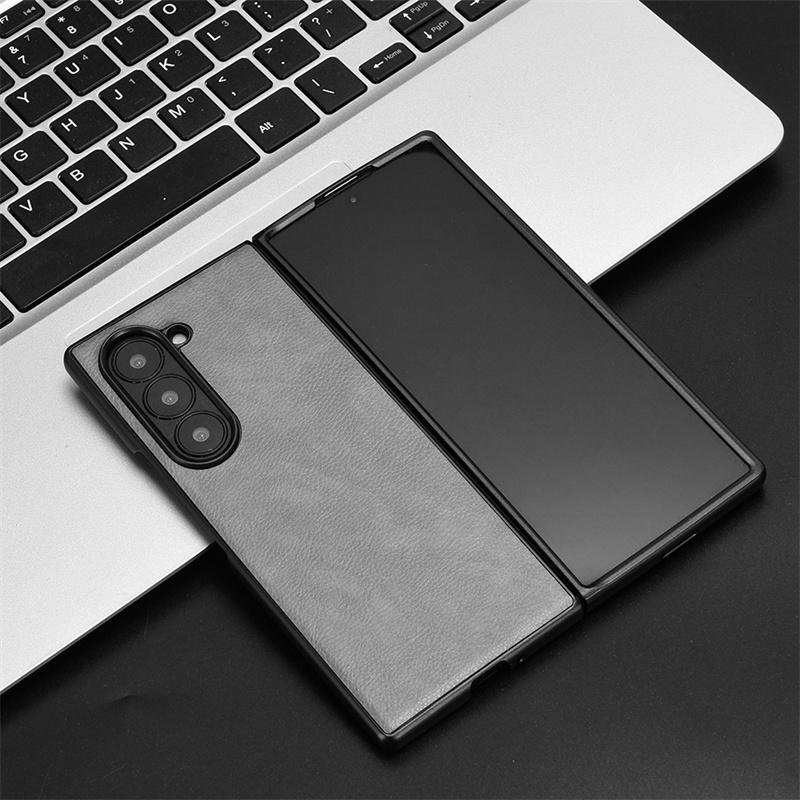 For samsung galaxy z fold6 5g phone case lychee phone case bumper rear shock case galaxy z fold5 4 3 2folding case