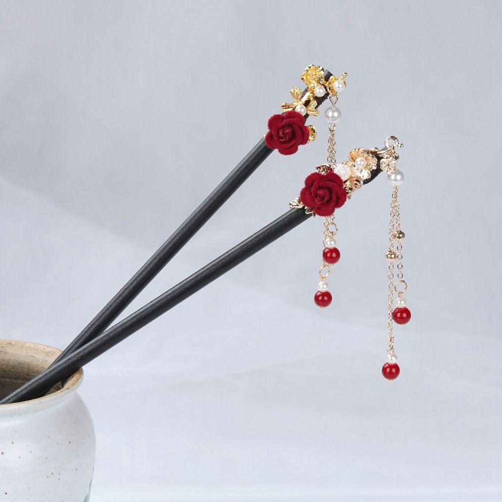 Wood Ancient Headwear Ancient Style Hairpin Chinese Style Headwear Hanfu Hair Sticks Wooden Hairpin