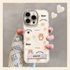 Cute Bear Bracket Chain Is Suitable for Apple 16 Mobile Phone Case 13promax Advanced Sense 15 All-inclusive Lens Film 14.