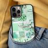 green aesthetic Soft Phone Case for iPhone 17 Air 16e Pro max 15 Pro 13 14 Plus 11 12 MagSafe Magnetic Coque