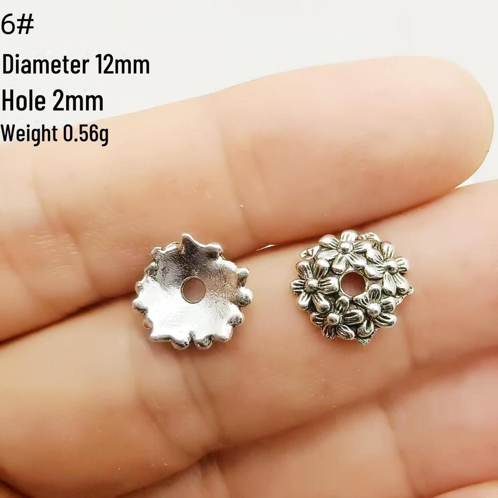 Tibetan Silver Flower Tray Spacer for DIY Bracelets & Jewelry