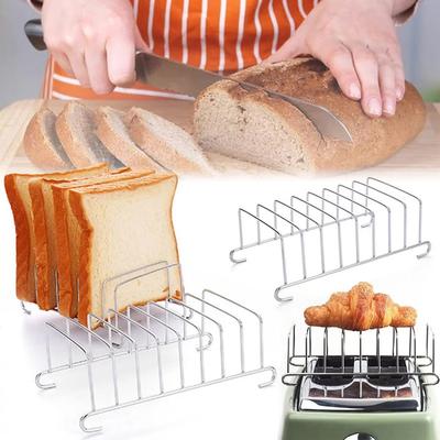 Grille à pain rectangulaire en acier inoxydable, support à pain portable, accessoires pour friteuse à air