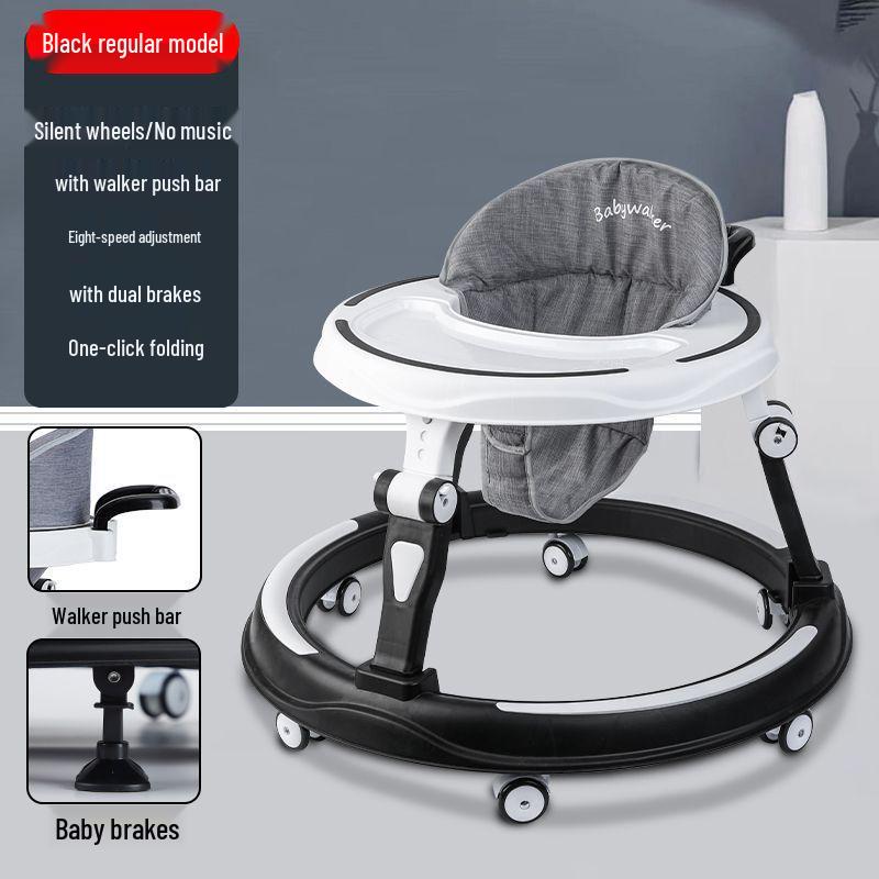 Multifunctional Baby Walker: Anti-Rollover, Anti-O-Leg, Sit-and-Push Learning Trolley