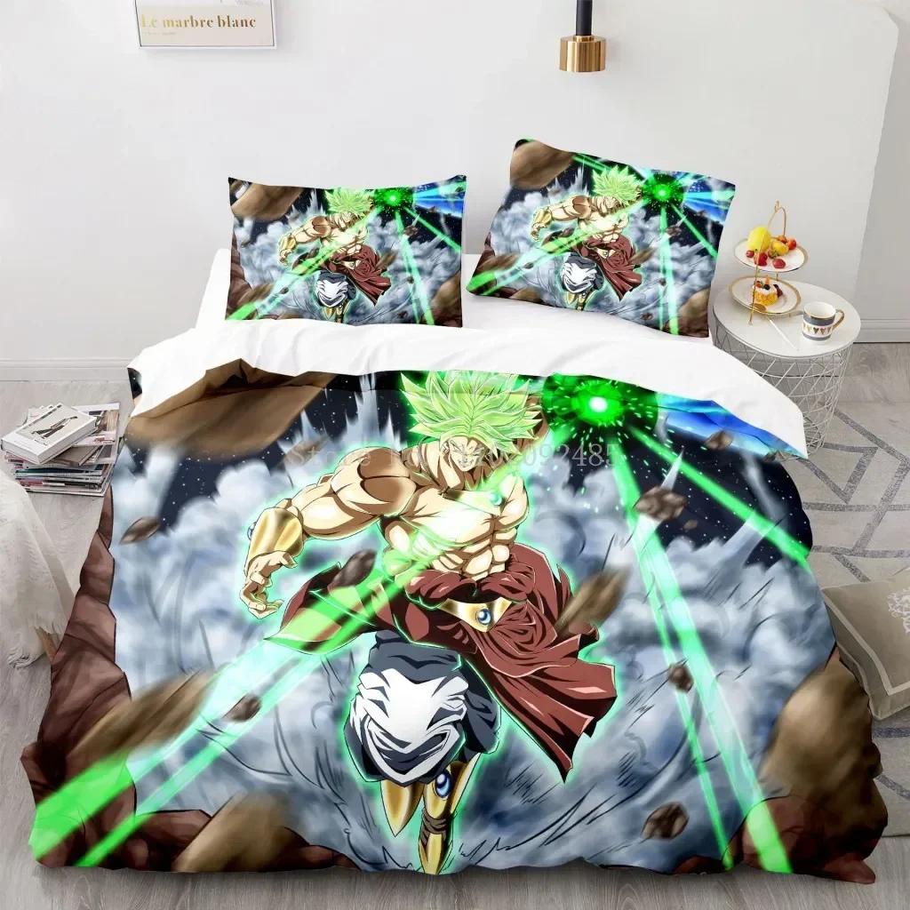 3D Print Dragon Ball Super Saiyan Son Goku Duvet Cover Bedding Set Double Twin Full Queen King Kids Bedclothes Quilt Cover