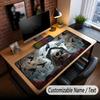Skull Gothic Theme Custom Mouse Pad Personalized With Name Text Customized Desk Mat For Office Home Decor